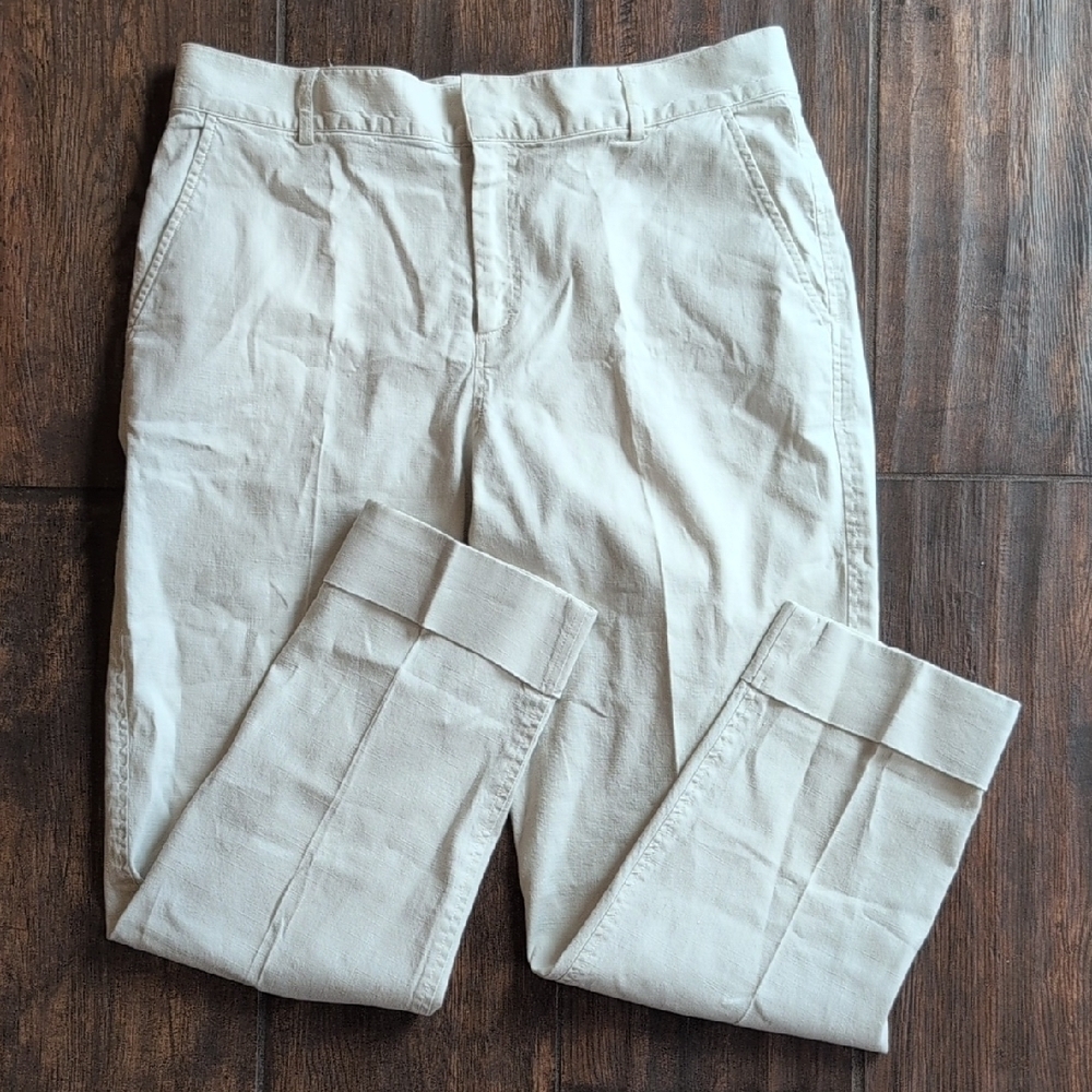 Peruvian Connection Ventura Cuffed Trousers in Cream - Women's 10